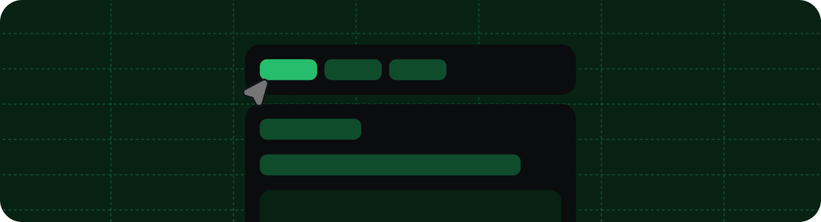 Decorative graphic of a tab navigation.